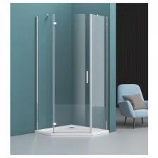 Душевой уголок BelBagno Kraft 90х90 KRAFT-P-1-90-C-Cr-L профиль Хром стекло прозрачное